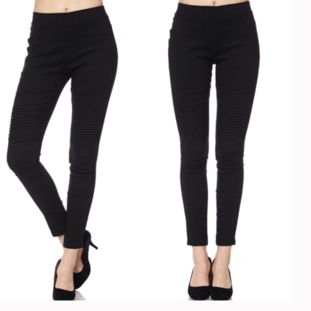 Ride My Moto Biker leggings w/ankle zip in GREY - Picture 3 of 4